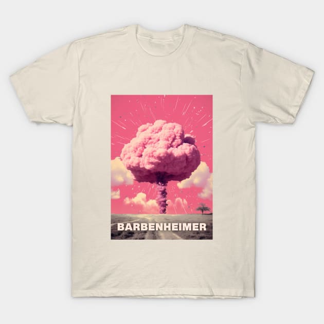 Barbie x Oppenheimer 2023 | BARBENHEIMER T-Shirt by Retro Travel Design